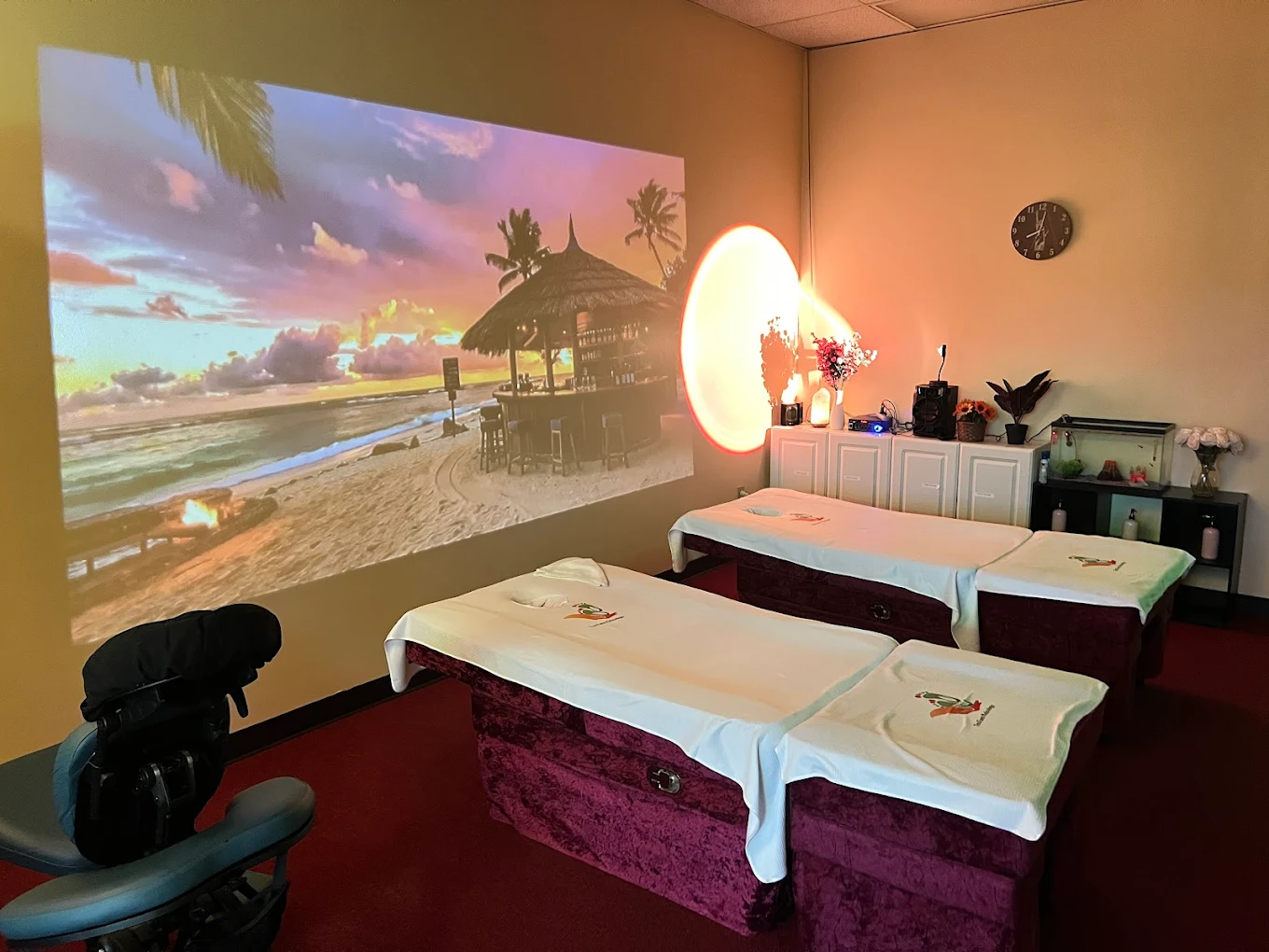 Ten Toes Reflexology spa interior on Clinton Parkway in Lawrence, KS